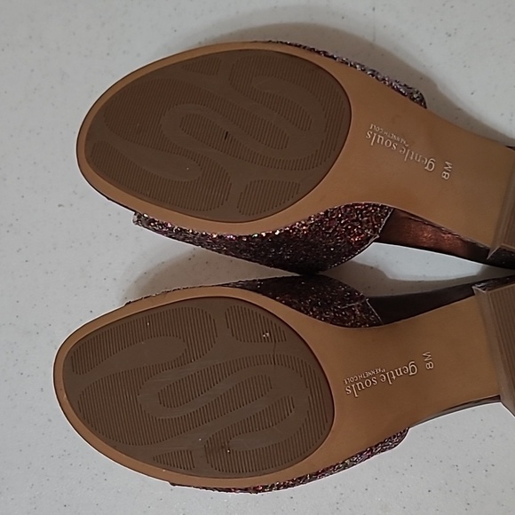 Gentle Souls by Kenneth Cole Glittered heeled sandals size 8 - Picture 8 of 13
